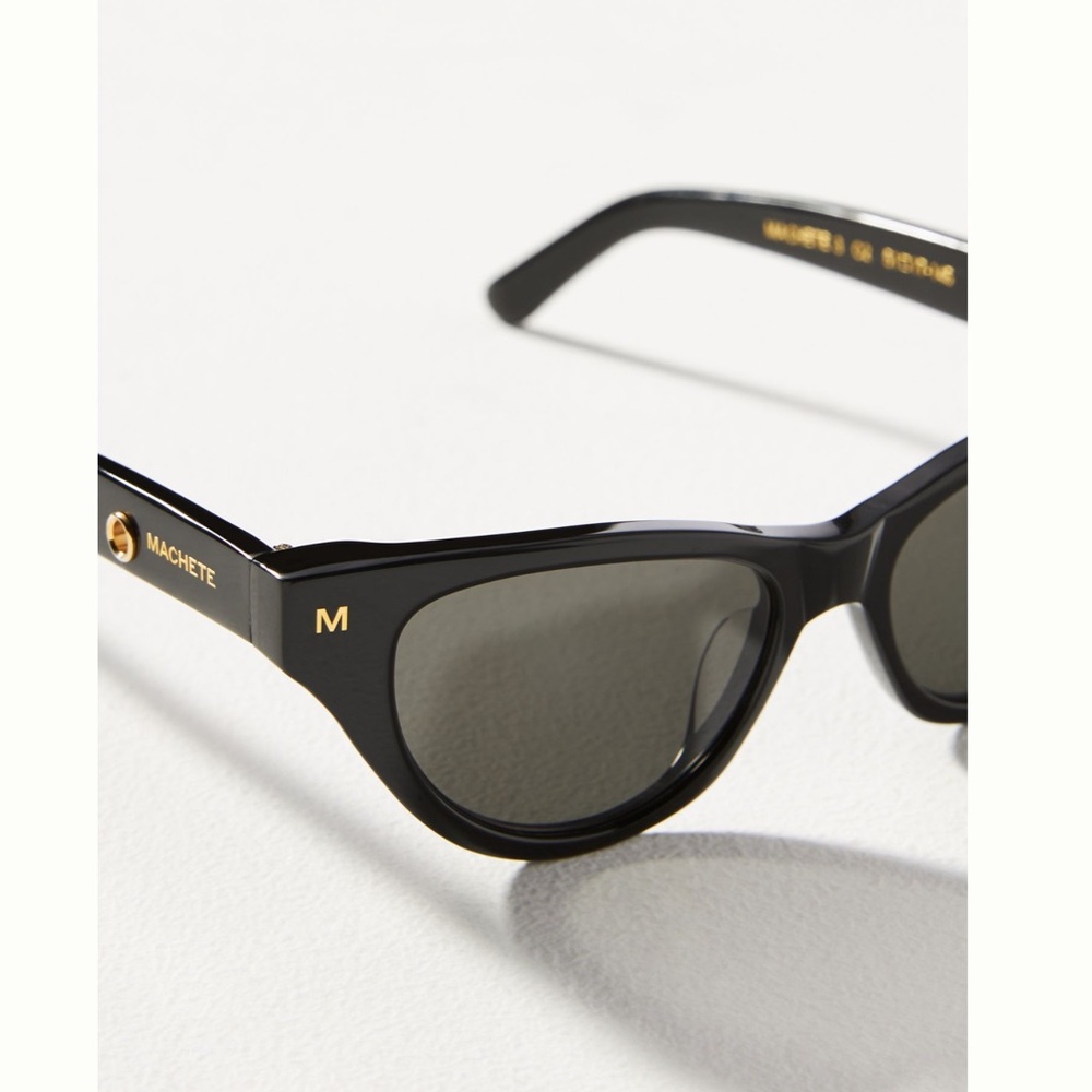 Machete Suzy Sunglasses Black Cat Eye NEW Anthropologie - Picture 4 of 16
